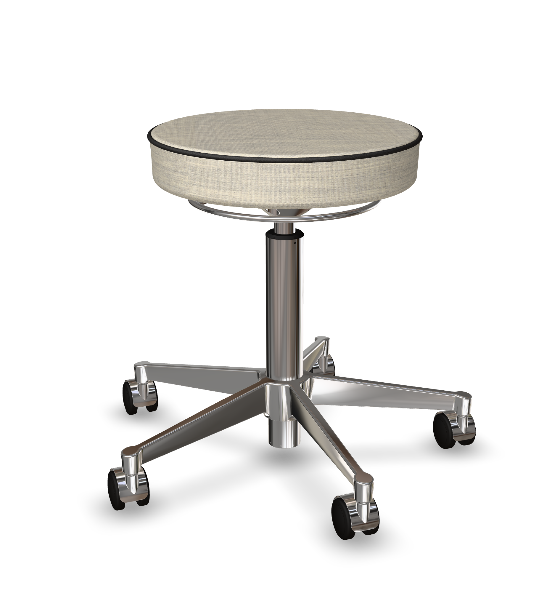 vl67-stool-classic-frame chrome-seat canvas sand 114- 3259267S18