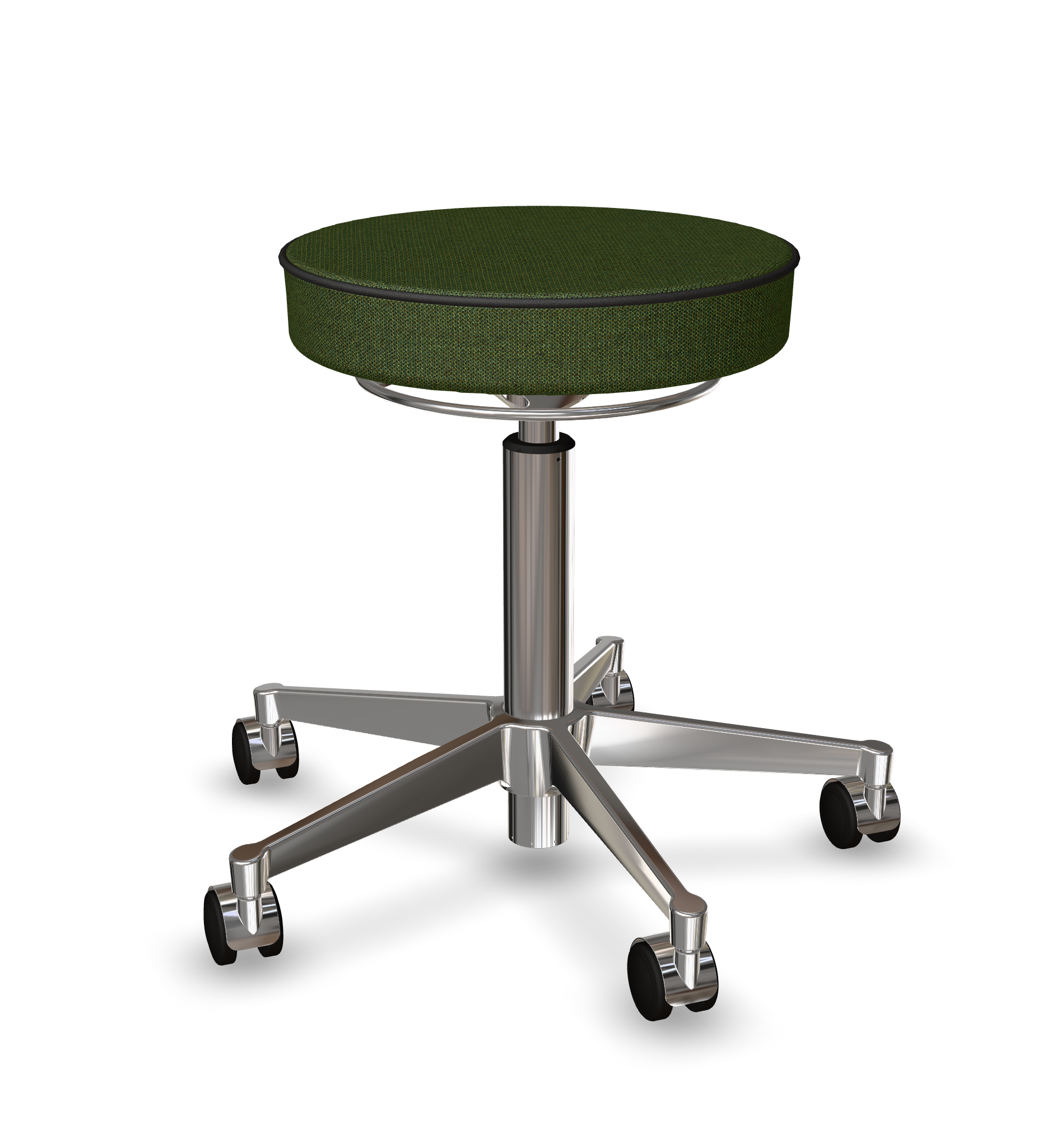 vl67-stool-classic-frame chrome-seat capture dark green 2701-3259267S14