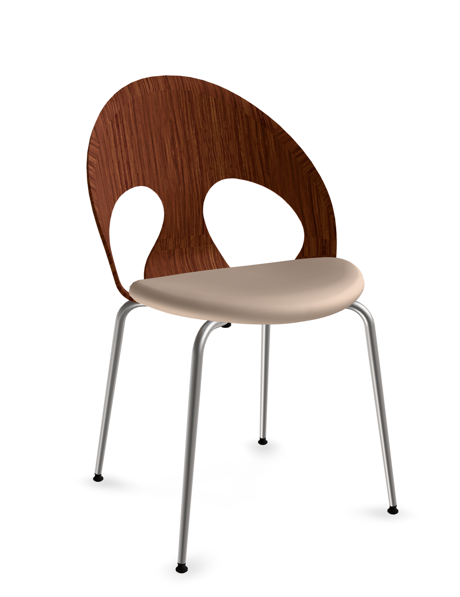 vl110-classic-frame satin chrome-seat ultra earth 41584-back walnut-101641162