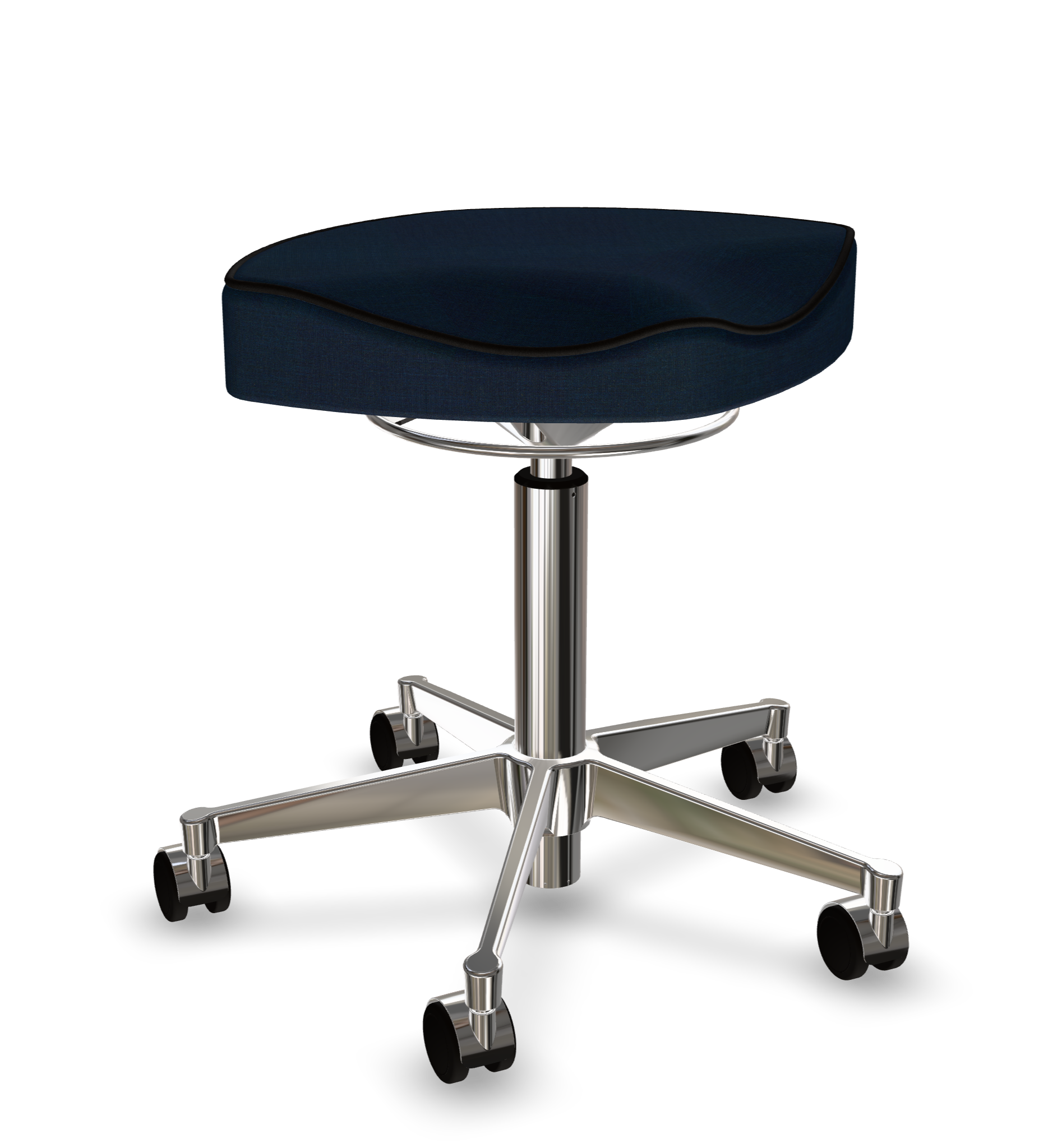 vl70-stool-classic-frame chrome-seat canvas darkblue 794-324667S21