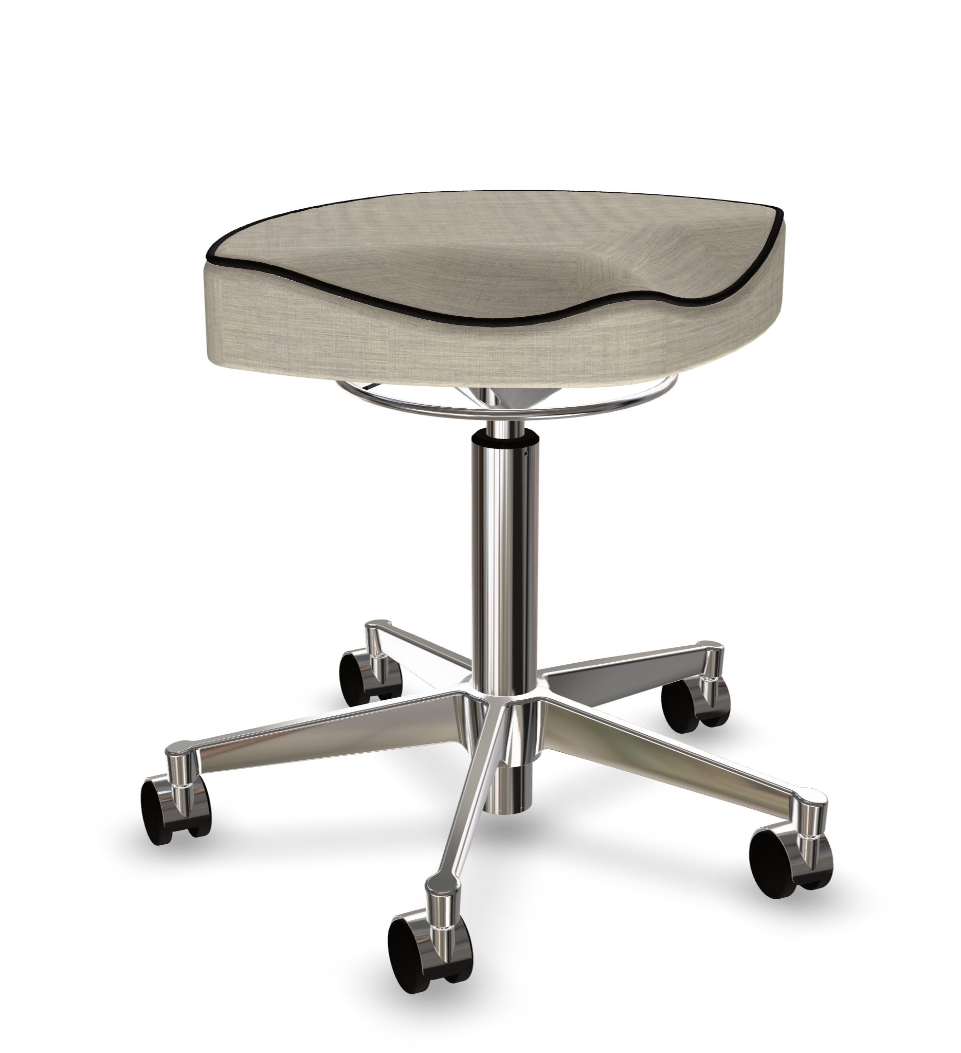 vl70-stool-classic-frame chrome-seat canvas sand 114-324667S18