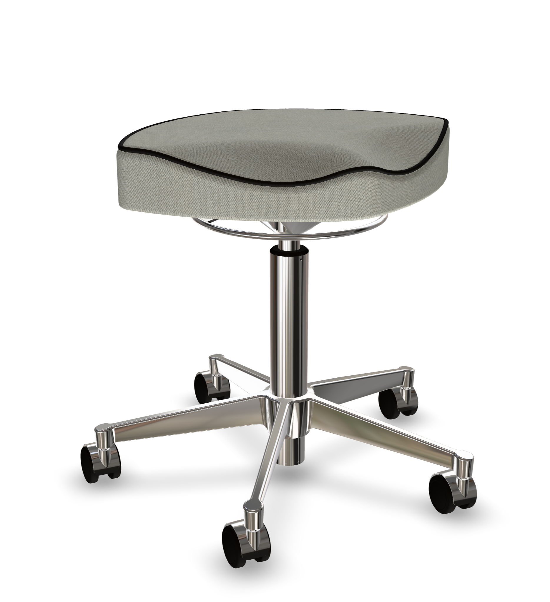 vl70-stool-classic-frame chrome-seat capture antique grey 3305-324667S16