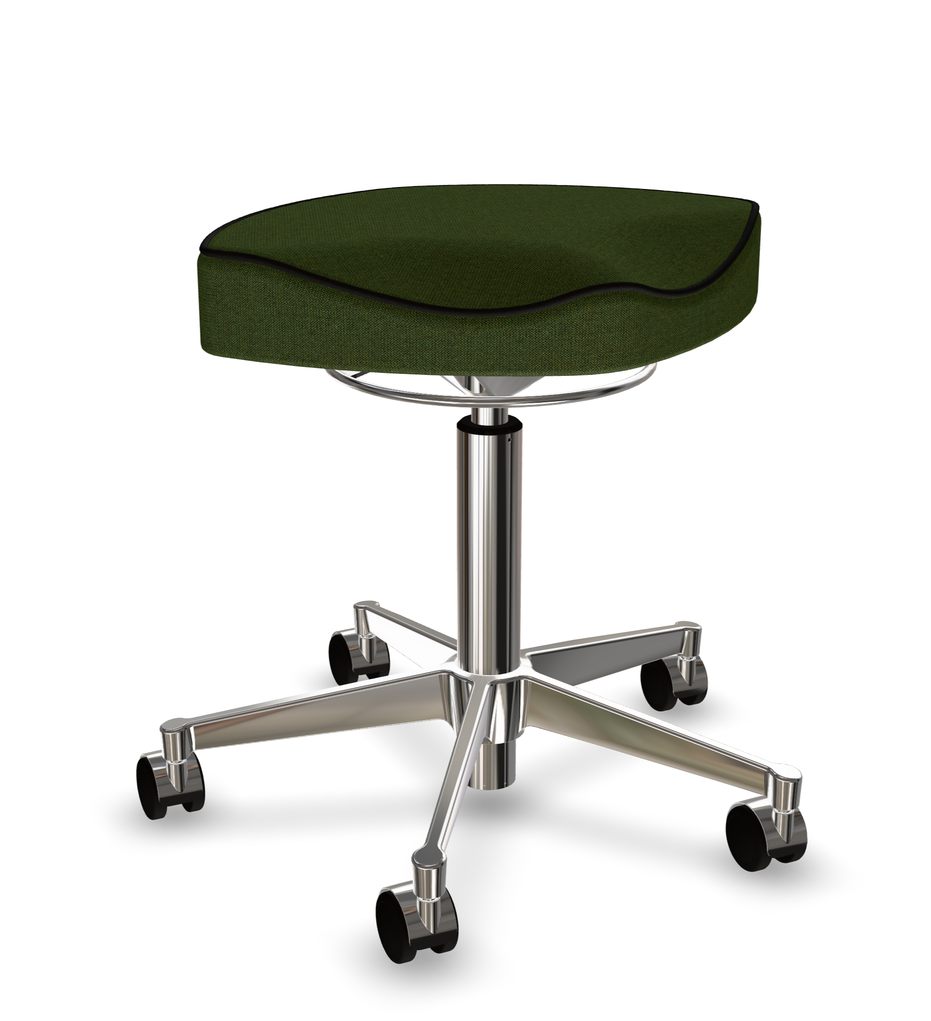 vl70-stool-classic-frame chrome-seat capture darkgreen 2701-324667S14