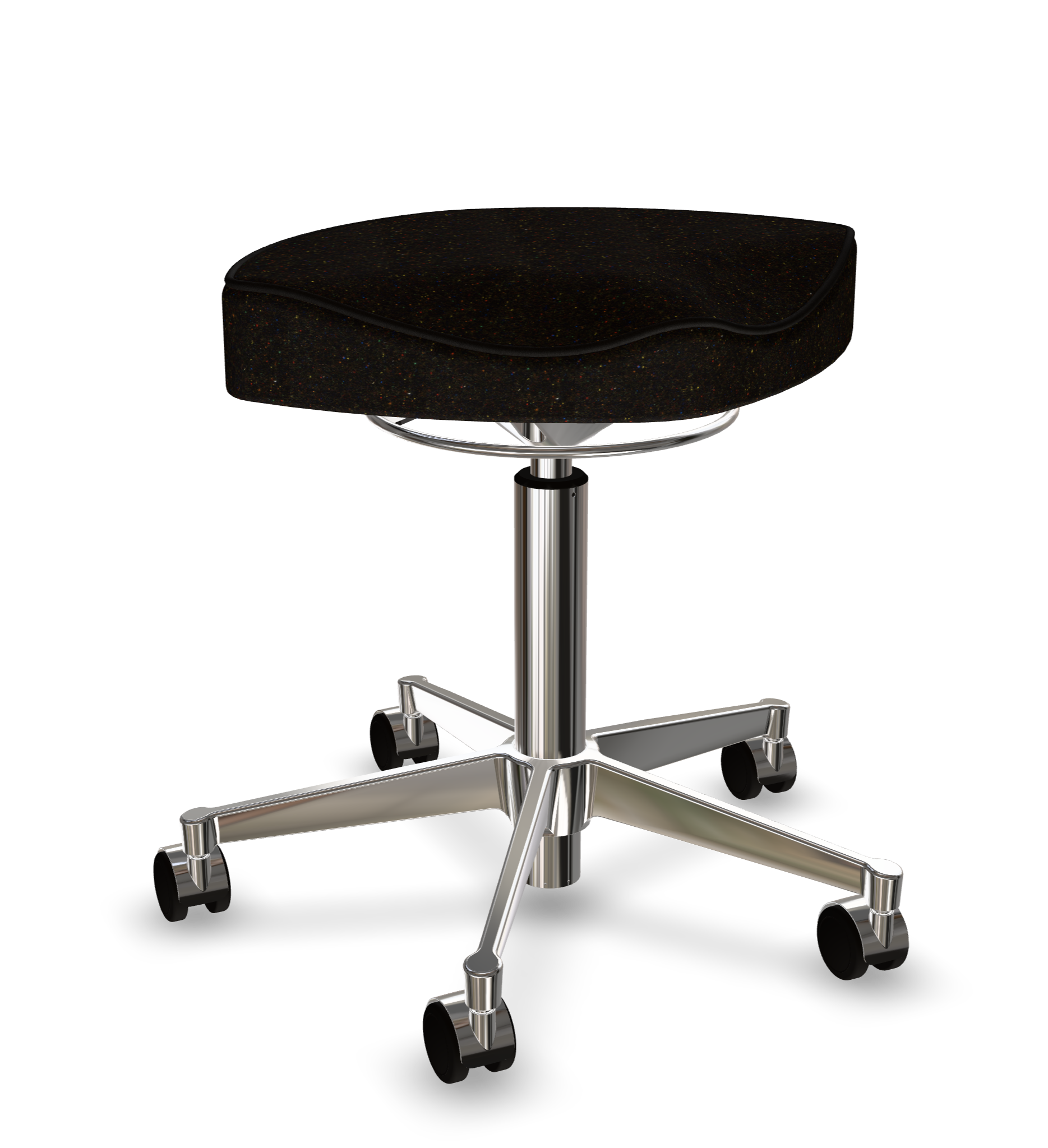 vl70-stool-classic-frame chrome-seat dotty black 22130-10-324667S23