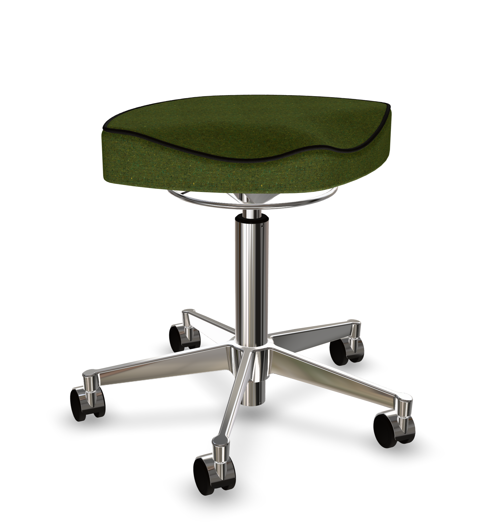 vl70-stool-classic-frame chrome-seat dotty green 22130-17-324667S25