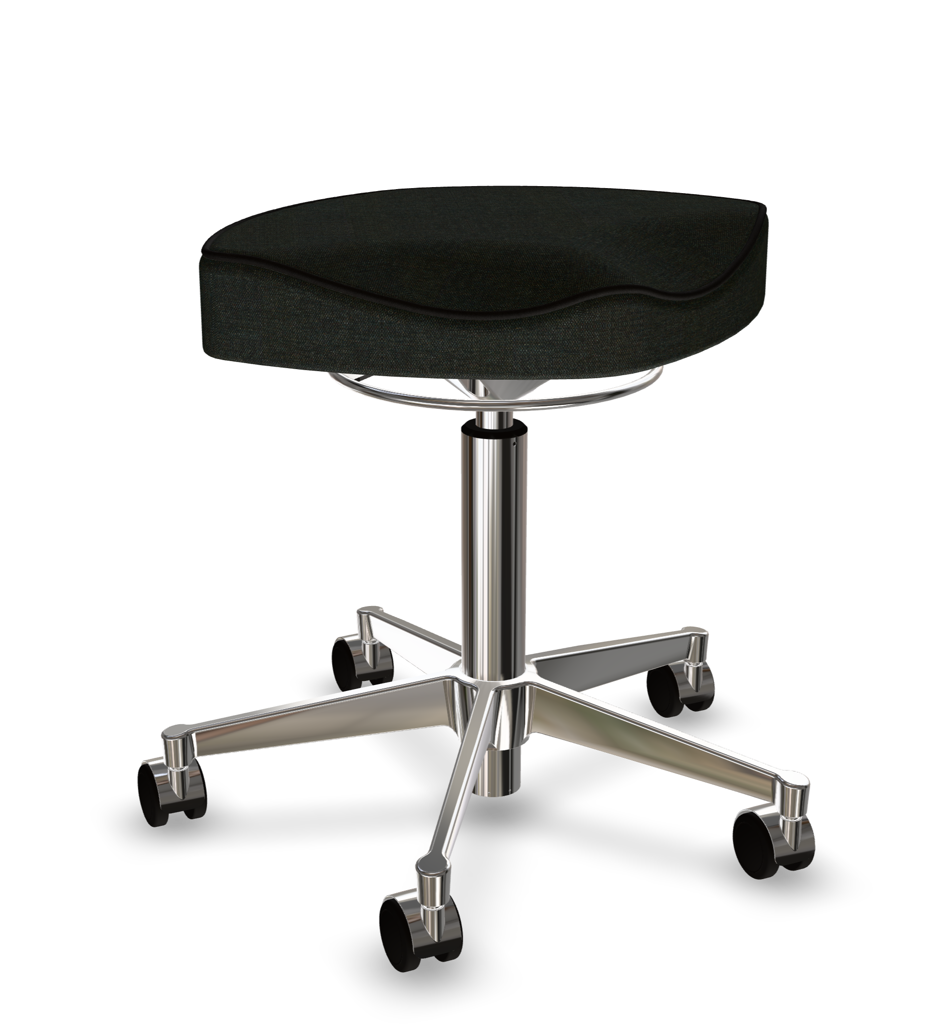 vl70-stool-classic-frame chrome-seat re-wool black 198-324667348